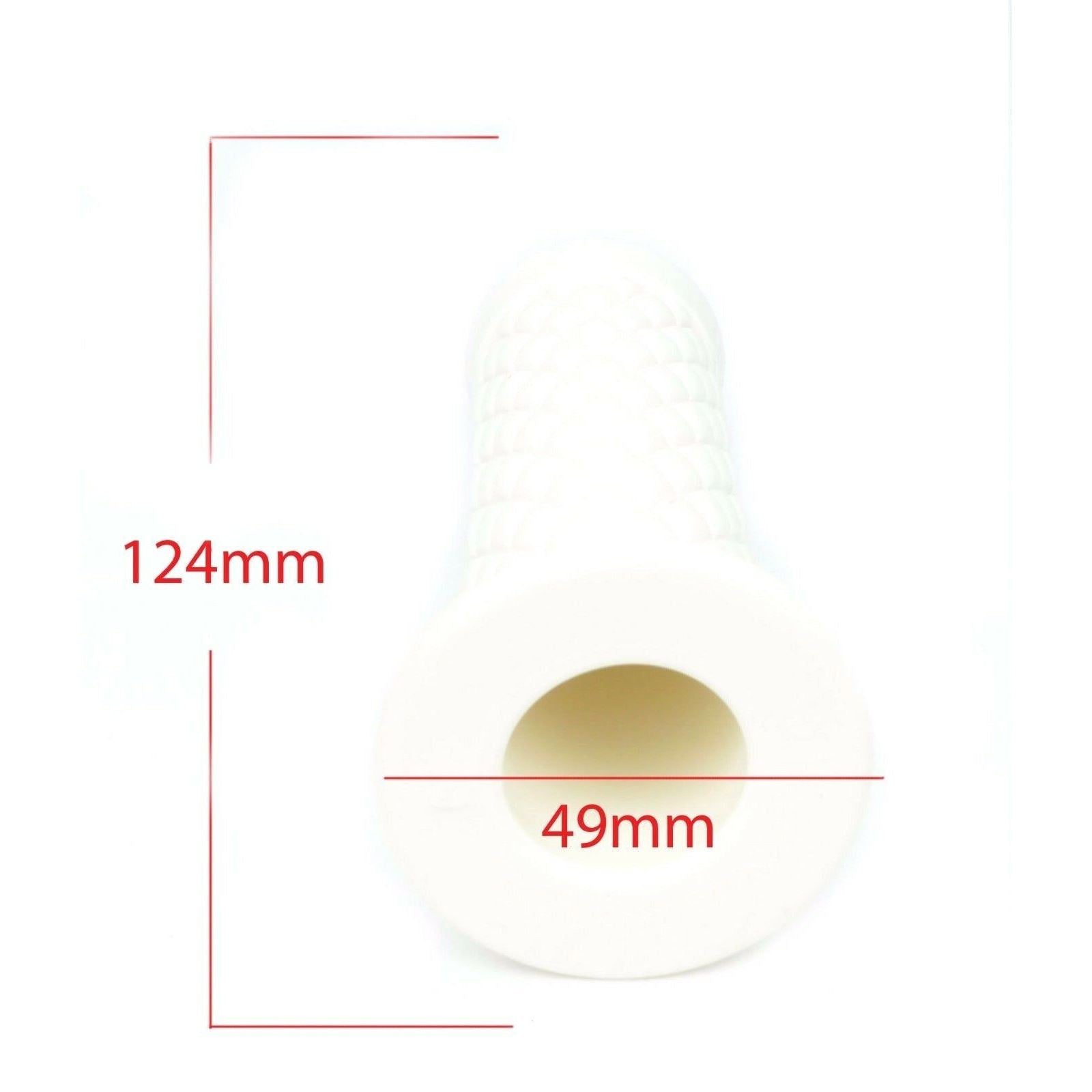 2FastMoto 1" Rubber Grips Retro Diamond Pattern White for Motorcycles 01-23126w_632760