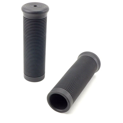 2FastMoto Jackhammer Style 1" Handlebar Black Retro Motorcycle Grips 01-23156b_636883