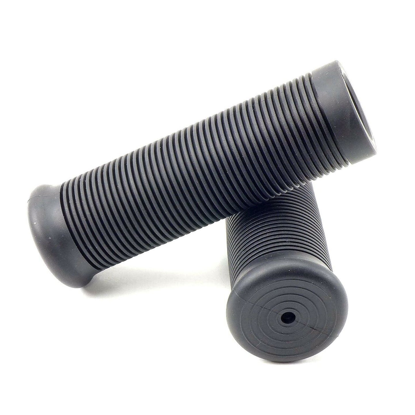 2FastMoto Jackhammer Style 1" Handlebar Black Retro Motorcycle Grips 01-23156b_636890