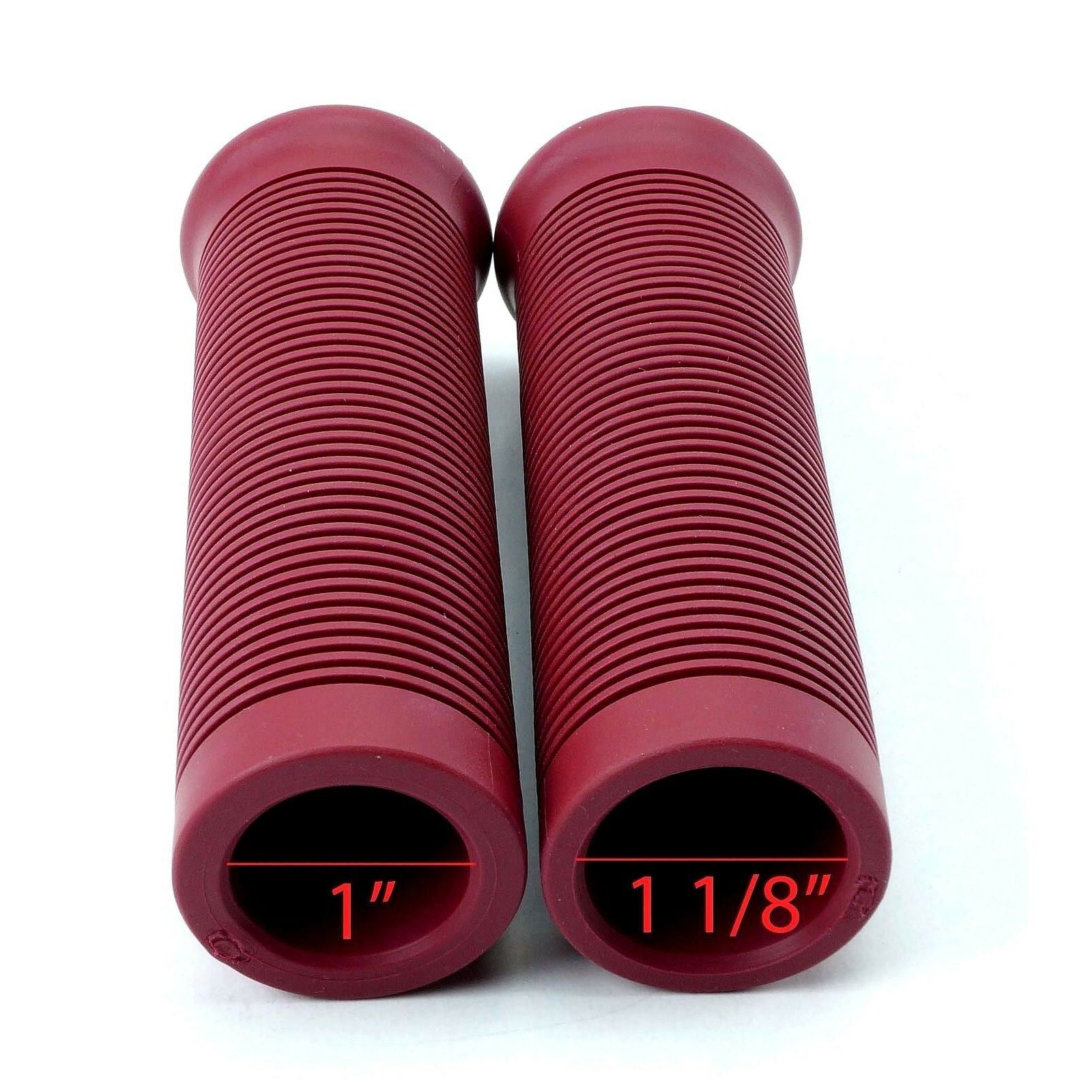 2FastMoto Jackhammer Style 1" Rubber Red Motorcycle Grips 01-23156dr_630422