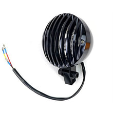 2FastMoto Custom Finned Black Tear Drop Headlight 12V H4 For Motorcycles 2fm-41-14030b_670289