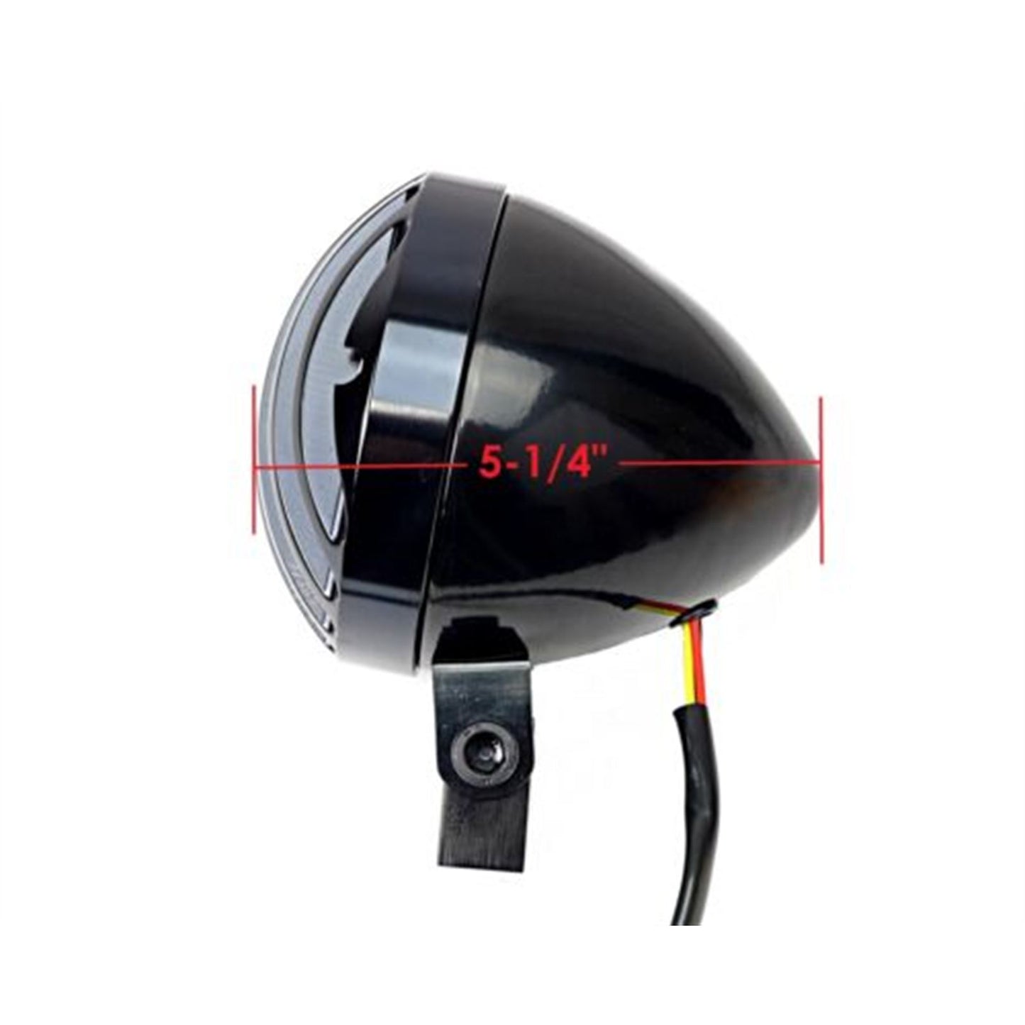 2FastMoto Custom Finned Black Tear Drop Headlight 12V H4 For Motorcycles 2fm-41-14030b_670274