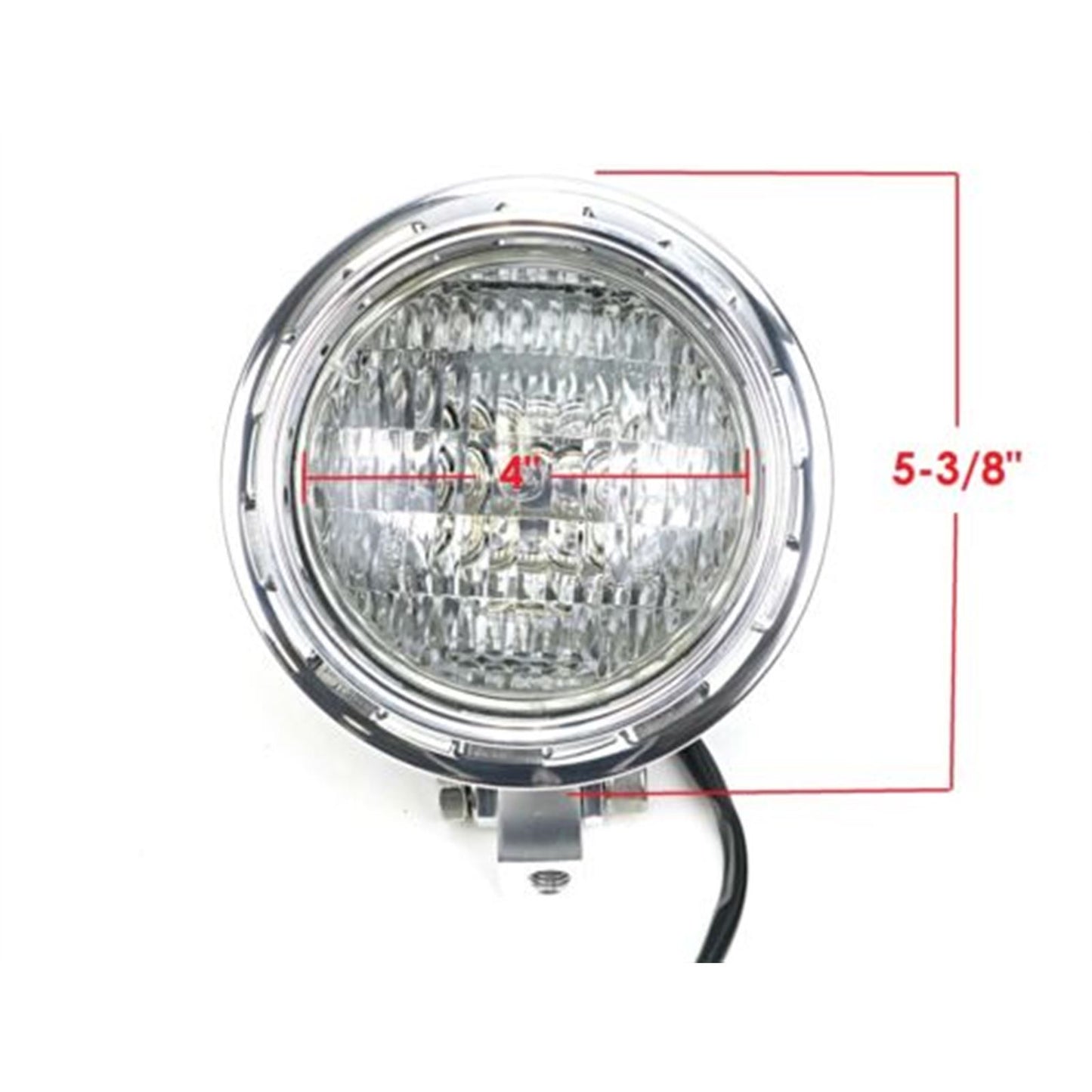 2FastMoto Custom Slotted Trim Ring Headlight - Polished Alloy 12 Volt H4  2fm-41-14035p_629179