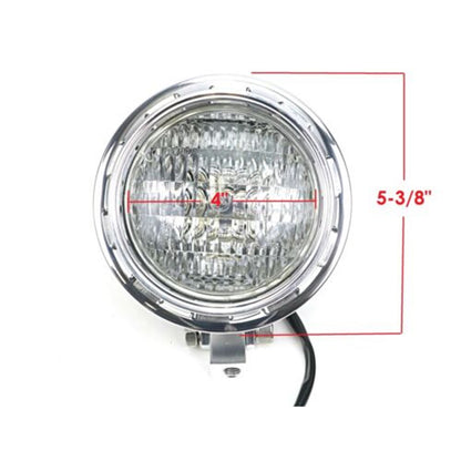 2FastMoto Custom Slotted Trim Ring Headlight - Polished Alloy 12 Volt H4  2fm-41-14035p_629179