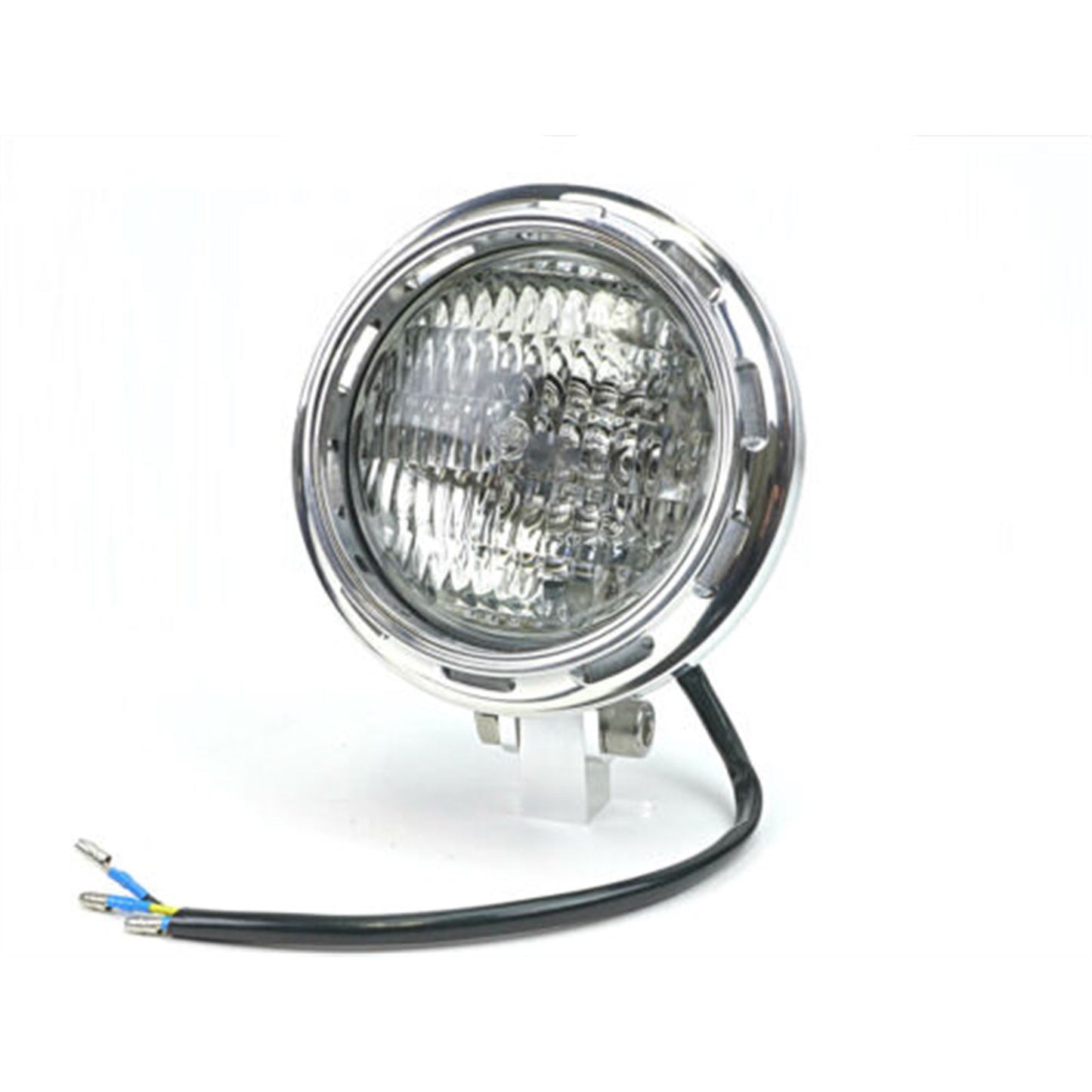 2FastMoto Custom Slotted Trim Ring Headlight - Polished Alloy 12 Volt H4  2fm-41-14035p_646012