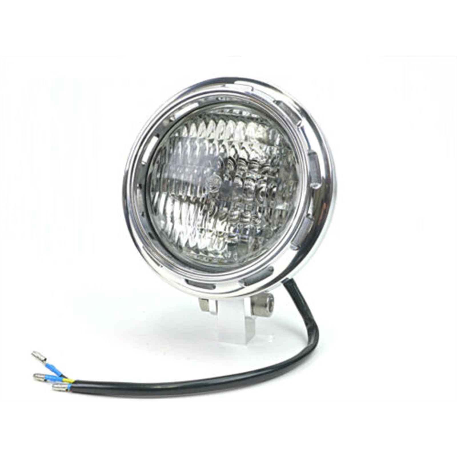 2FastMoto Custom Slotted Trim Ring Headlight - Polished Alloy 12 Volt H4  2fm-41-14035p_646012