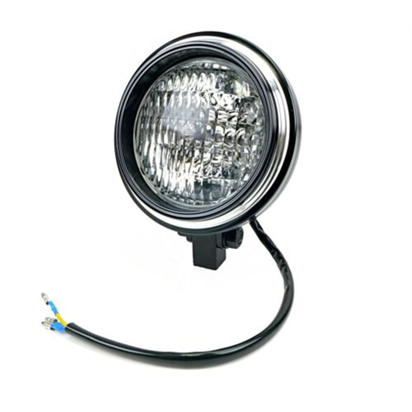 2FastMoto Custom Headlight Black with Contrast Ring 12 Volt H4 For Motorcycles 41-14040b_633789