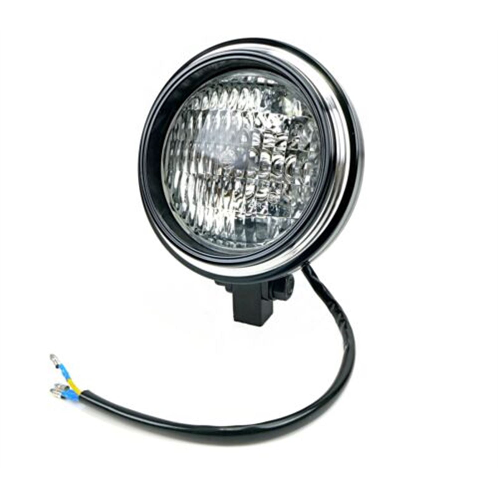 2FastMoto Custom Headlight Black with Contrast Ring 12 Volt H4 For Motorcycles 41-14040b_633789