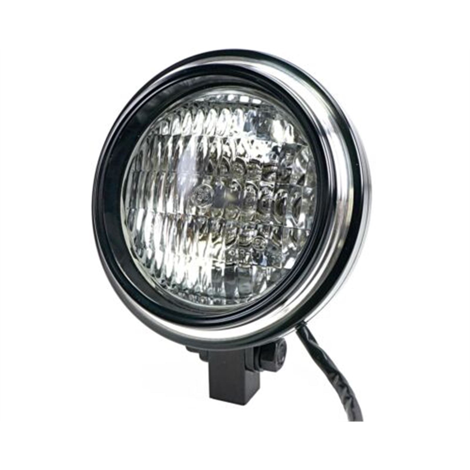 2FastMoto Custom Headlight Black with Contrast Ring 12 Volt H4 For Motorcycles 41-14040b_633796