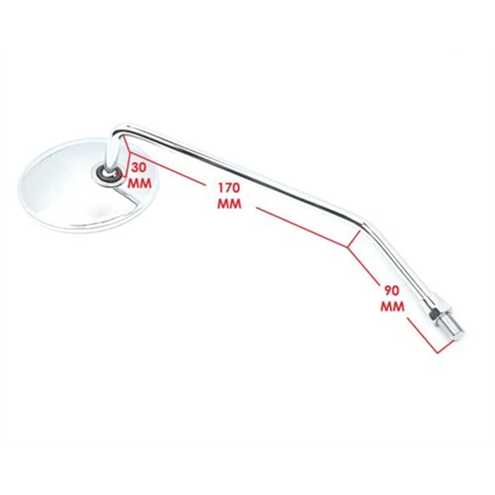 2FastMoto Chrome Right Mirror For Kawasaki KE, KM, KH, KZ, H1, S1, F6, F11  56002-020_661632