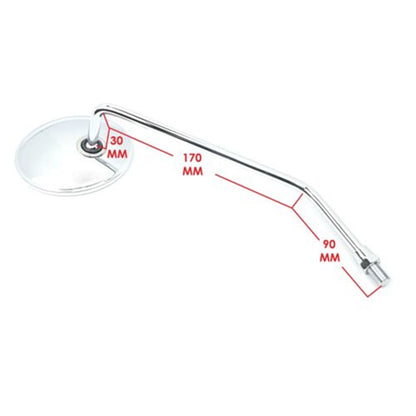 2FastMoto Chrome Right Mirror For Kawasaki KE, KM, KH, KZ, H1, S1, F6, F11  56002-020_661632