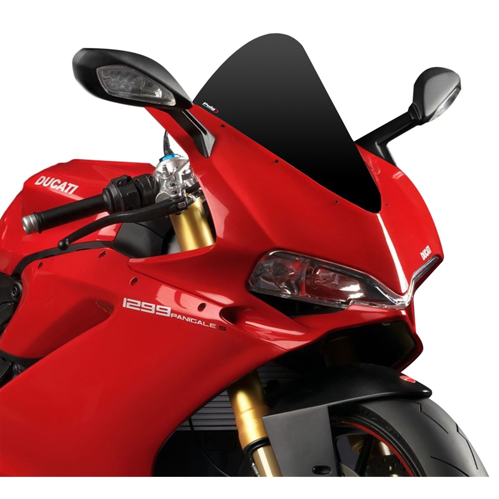 Puig Race Windscreen - Black for Ducati 7621N_17171