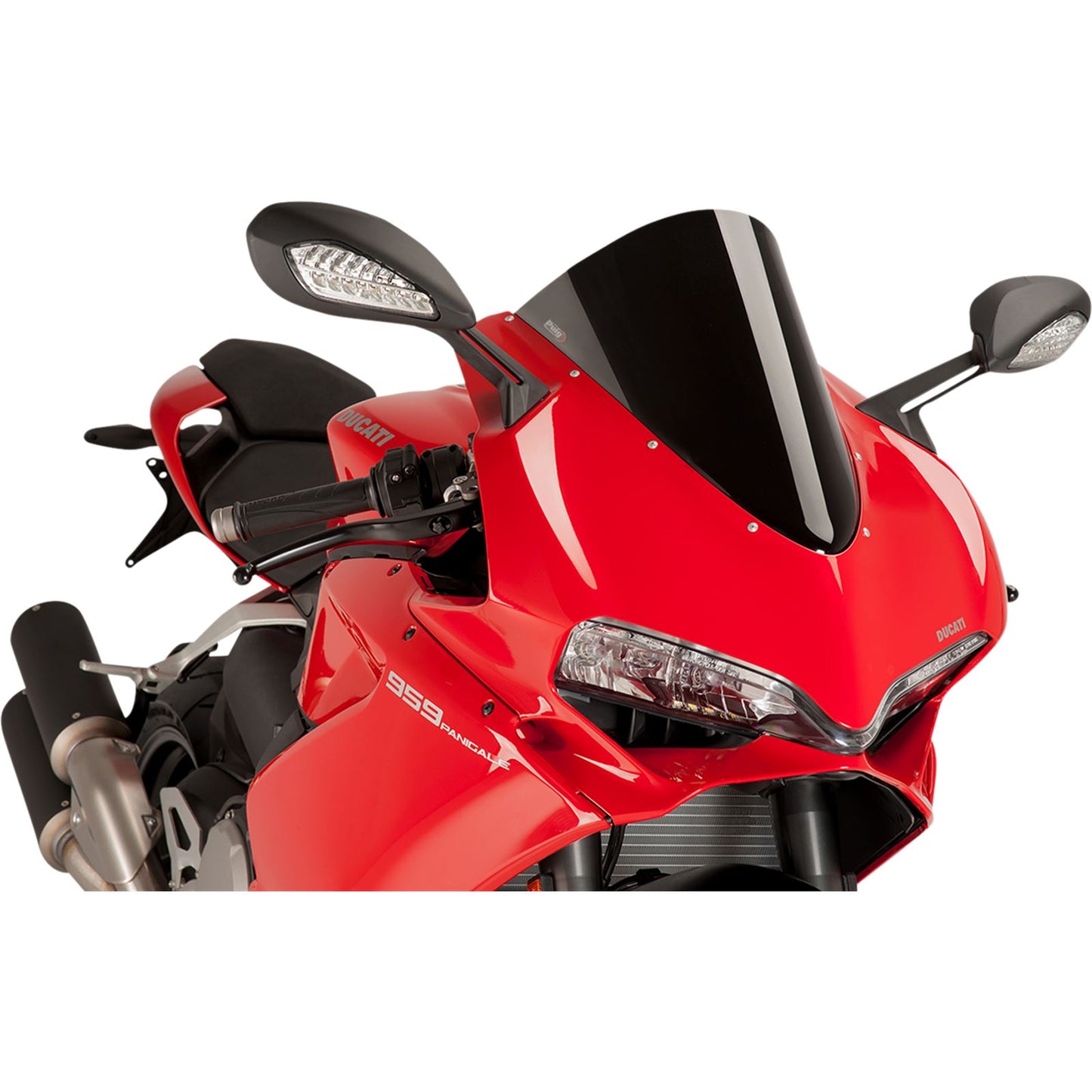 Puig Race Windscreen - Black for Ducati 7621N_461045