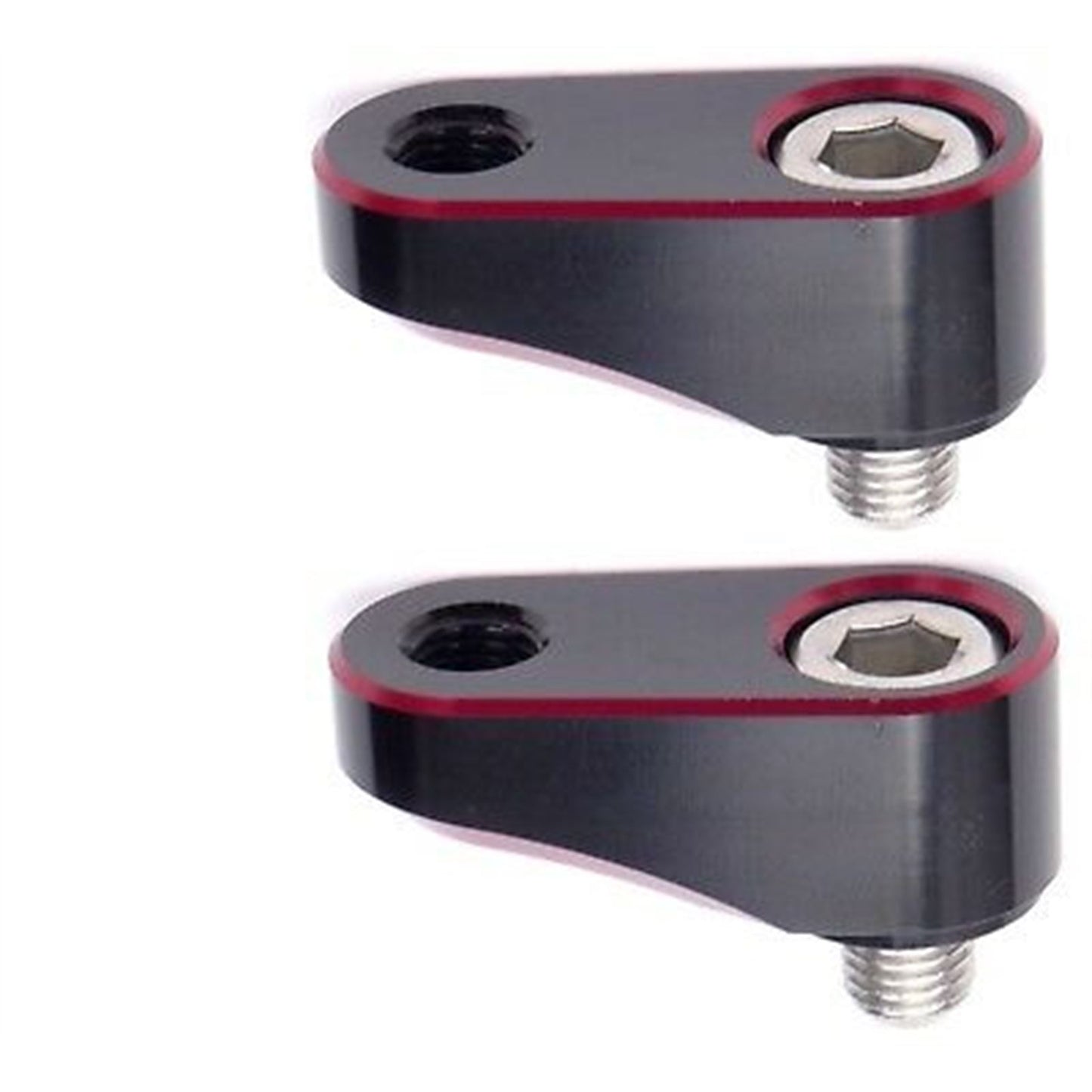 2FastMoto Pair of Red Universal Mirror Mount Extenders 10mm Motorcycle Dirt Bike 12-2246r_629903