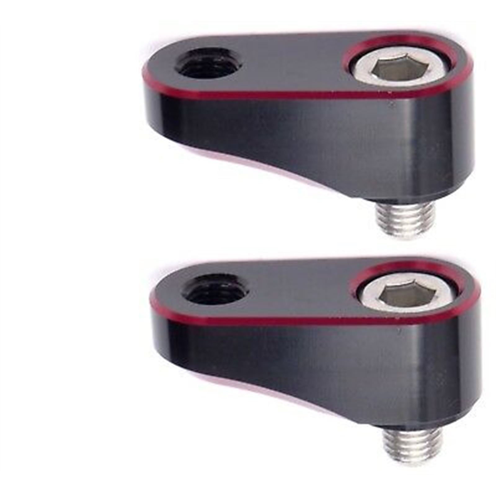 2FastMoto Pair of Red Universal Mirror Mount Extenders 10mm Motorcycle Dirt Bike 12-2246r_629903