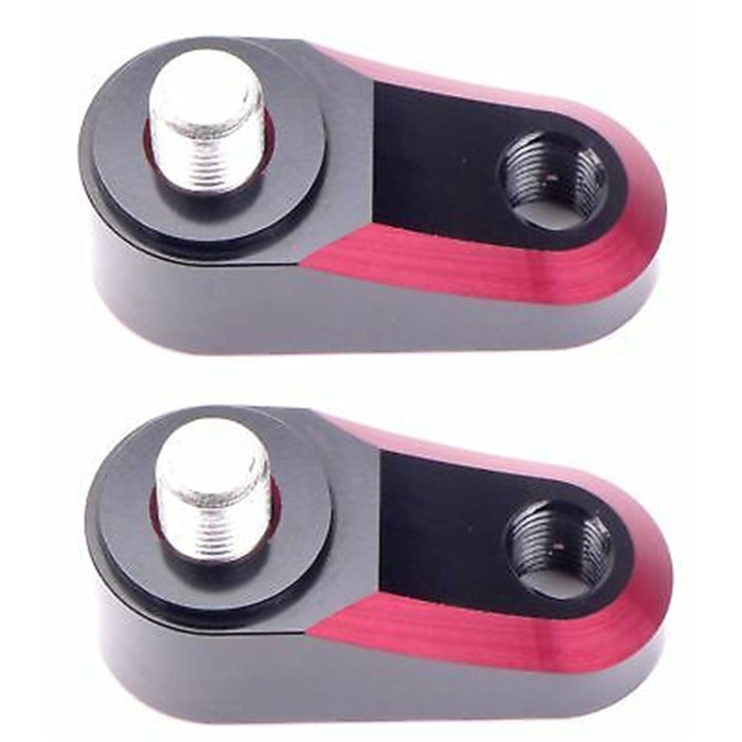 2FastMoto Pair of Red Universal Mirror Mount Extenders 10mm Motorcycle Dirt Bike 12-2246r_629900
