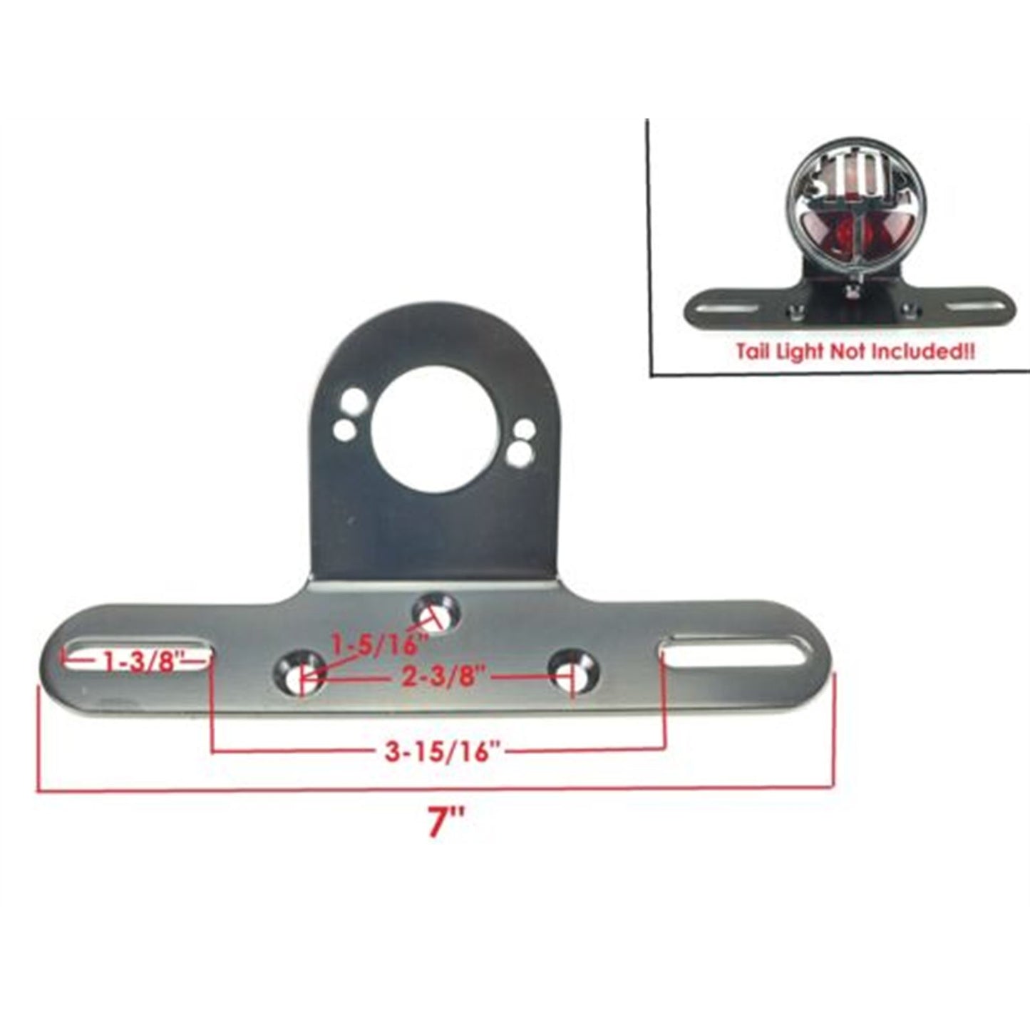 2FastMoto "Stop" Tail Brake Light and License Plate Fender Mount Bracket - Black  42-53031_670073