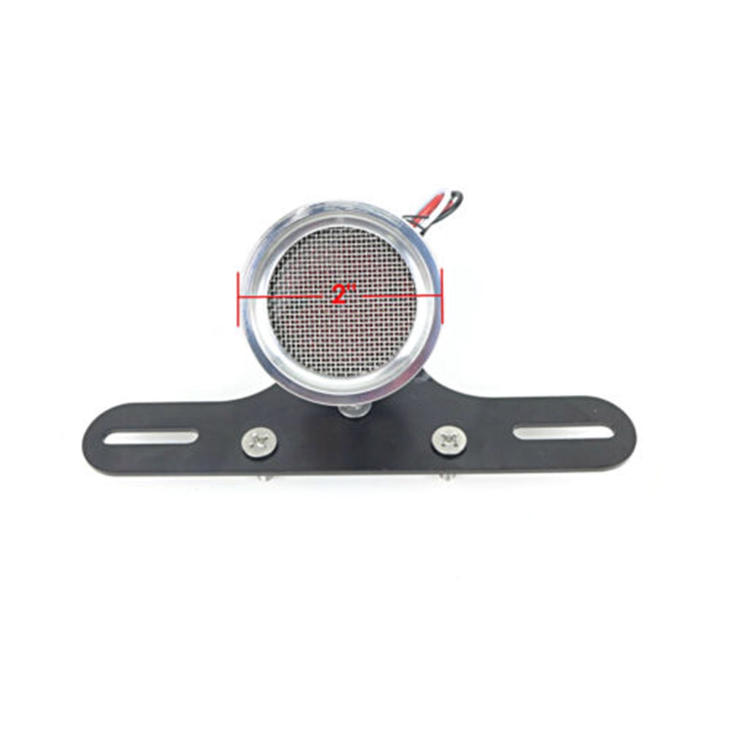 2FastMoto Retro Custom Chrome LED Mesh Tail/Brake Light 12 Volt with Bracket 2fm-42-u4320c_629929