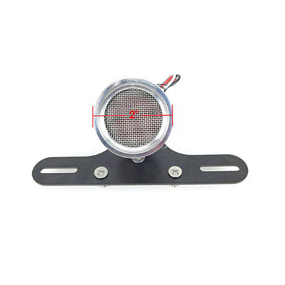 2FastMoto Retro Custom Chrome LED Mesh Tail/Brake Light 12 Volt with Bracket 2fm-42-u4320c_629929