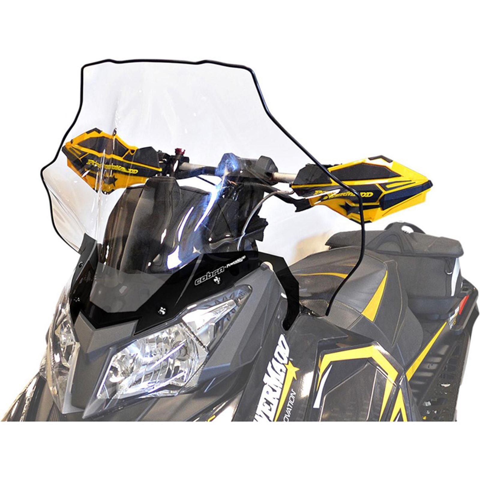 Powermadd Windshield Tall 19" - Clear/Black 13540_553617