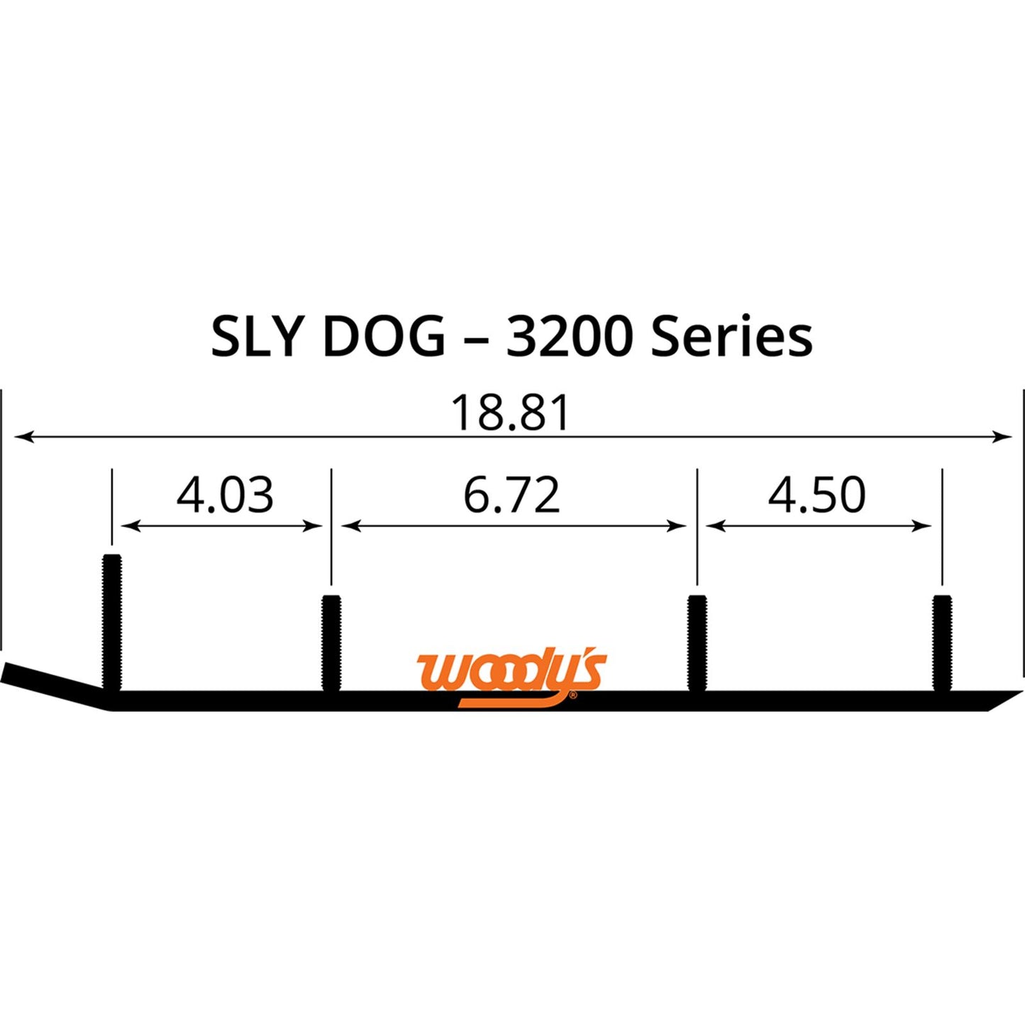 Woodys 8" Carbide Executive Series Flat-Top Runners Slydog WSL-3200_497647