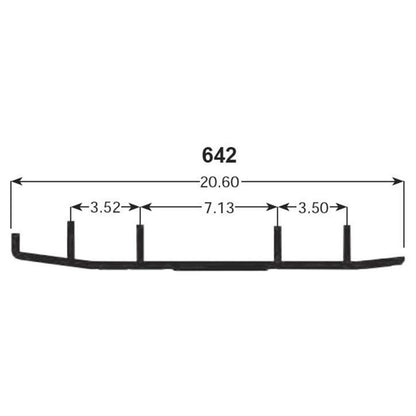 SPI Sports Parts Inc Defender Hardweld Wear Rods for Yamaha Snowmobiles 2001-2022 WB-000-642_998747