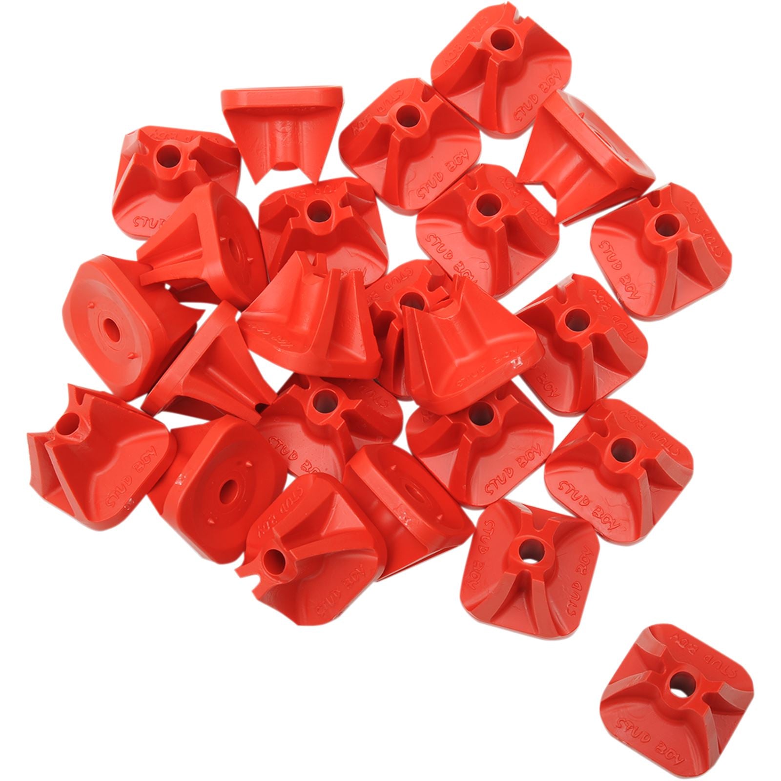 Stud Boy Super-Lite Pro Series Single Backers .75" - 24/Pack Red 2513-P1-RED_476649