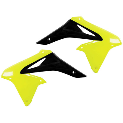 Acerbis Radiator Shrouds Fluorescent Yellow with Black 2171915137_21480