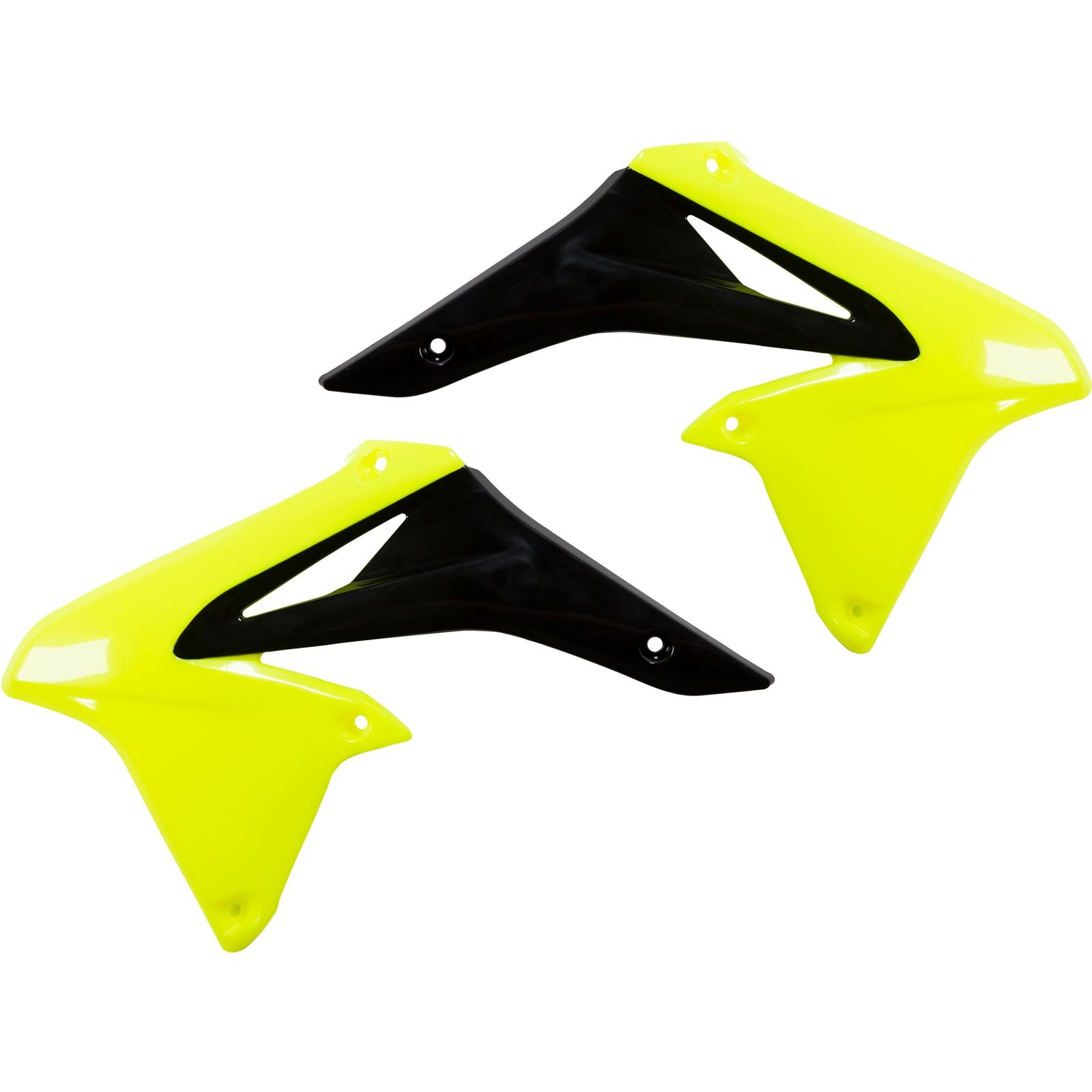 Acerbis Radiator Shrouds Fluorescent Yellow with Black 2171915137_21481