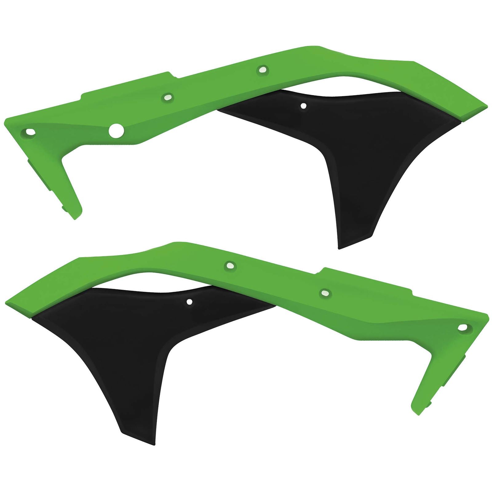 Acerbis Radiator Shrouds Green/Black 2630611089_22342