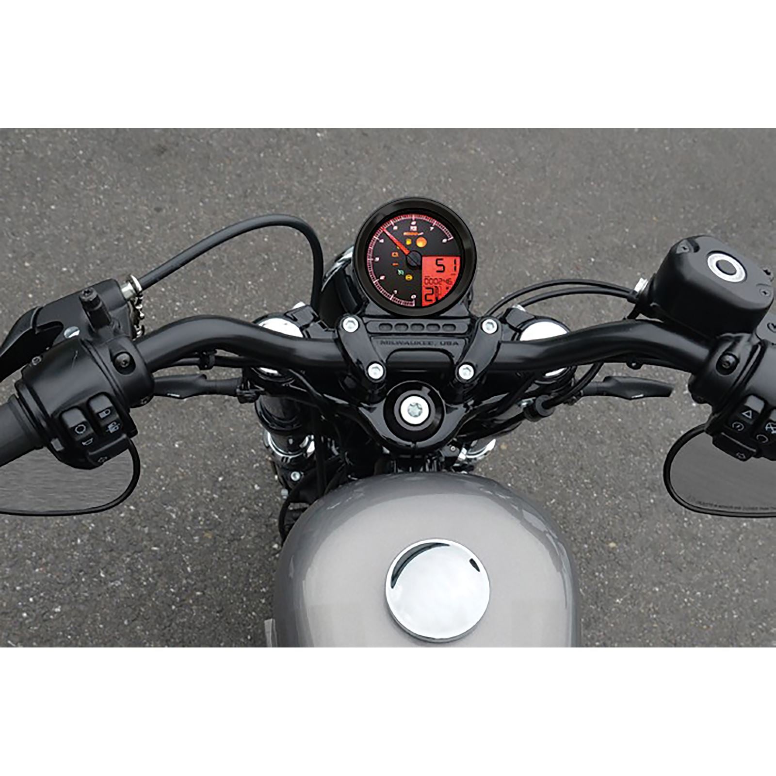 Koso Speedometer/Tachometer Black Bezel LCD Color Change Display BA051211_22814