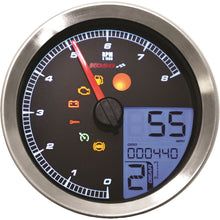 Koso Speedometer/Tachometer Silver Bezel LCD Color Change Display BA051201_22818