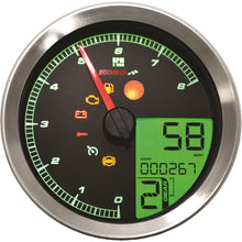 Koso Speedometer/Tachometer Silver Bezel LCD Color Change Display BA051201_22819