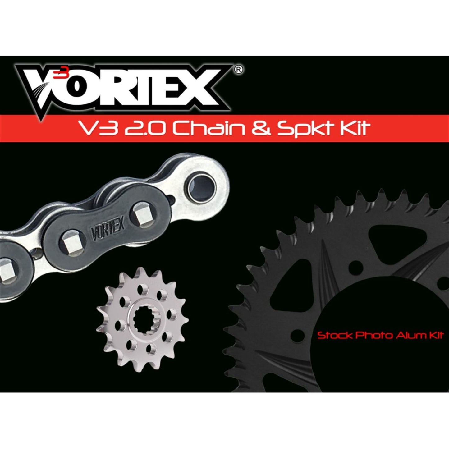 Vortex Sprocket/Chain Kit Black [MPN: CK6382]_675968