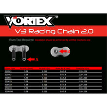Vortex SX3 Chain 520 Rivet Master Link Gold [MPN: G520SX3-RCL]_1894366