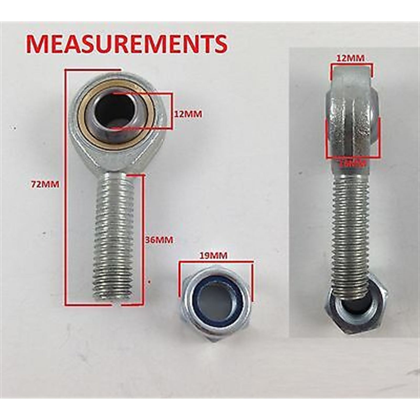 2FastMoto Universal Ball Joint 12mm - 1.75 Thread Pitch Right Hand 031-039_624639