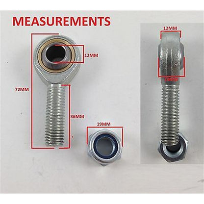 2FastMoto Universal Ball Joint 12mm - 1.75 Thread Pitch Right Hand 031-039_624639