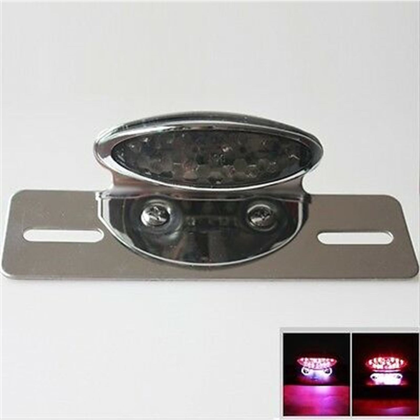 2FastMoto Moped Scooter Rear Smoked LED Brake/Tail Light License Plate Bracket 060-049_651289