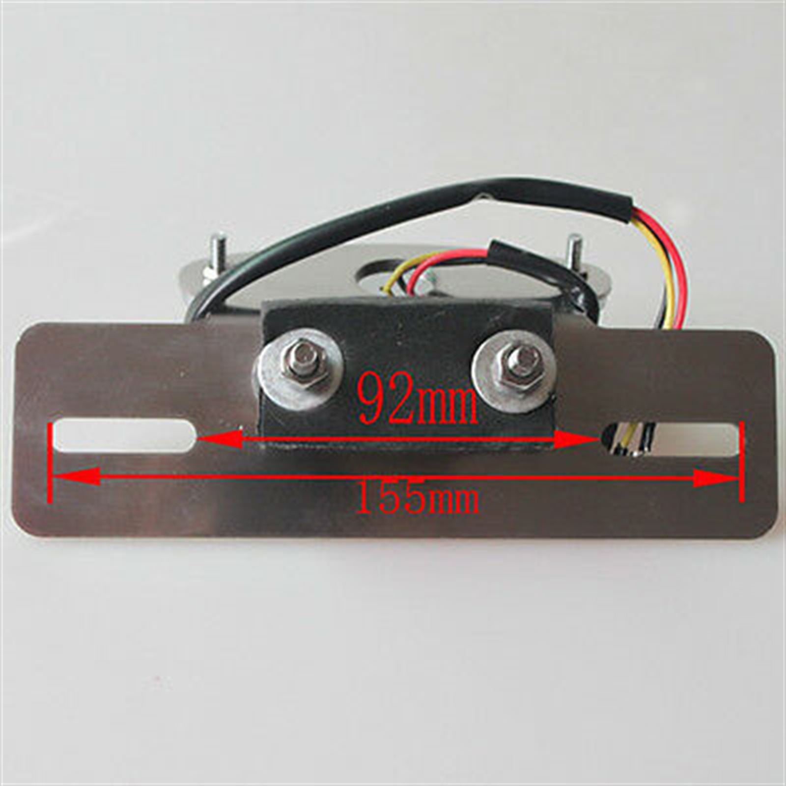 2FastMoto Moped Scooter Rear Smoked LED Brake/Tail Light License Plate Bracket 060-049_651288