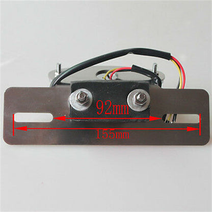 2FastMoto Moped Scooter Rear Smoked LED Brake/Tail Light License Plate Bracket 060-049_651288