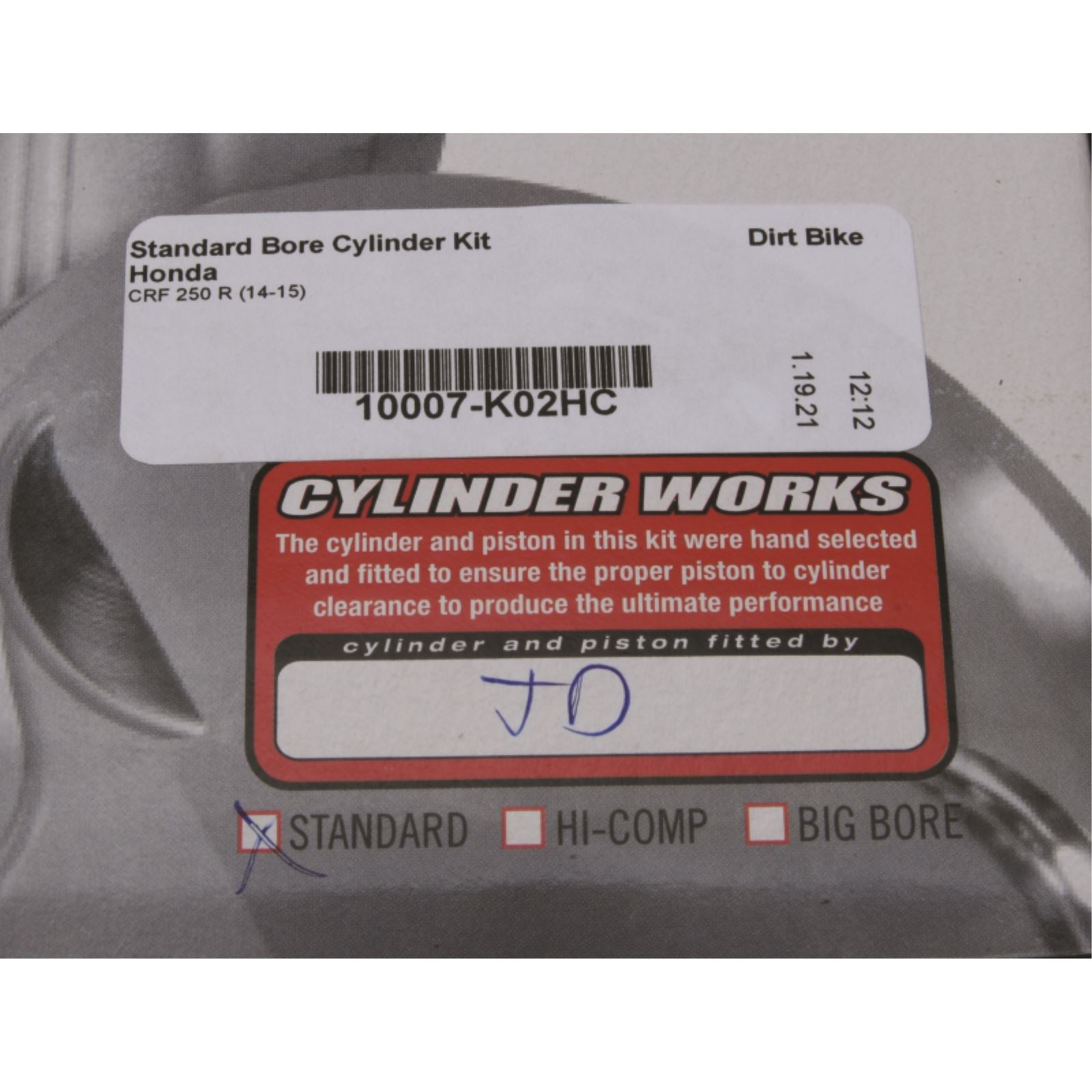 Cylinder Works Standard Bore Kit High Compression CRF250R '14-15 [MPN: 10007-K02HC]_1617763