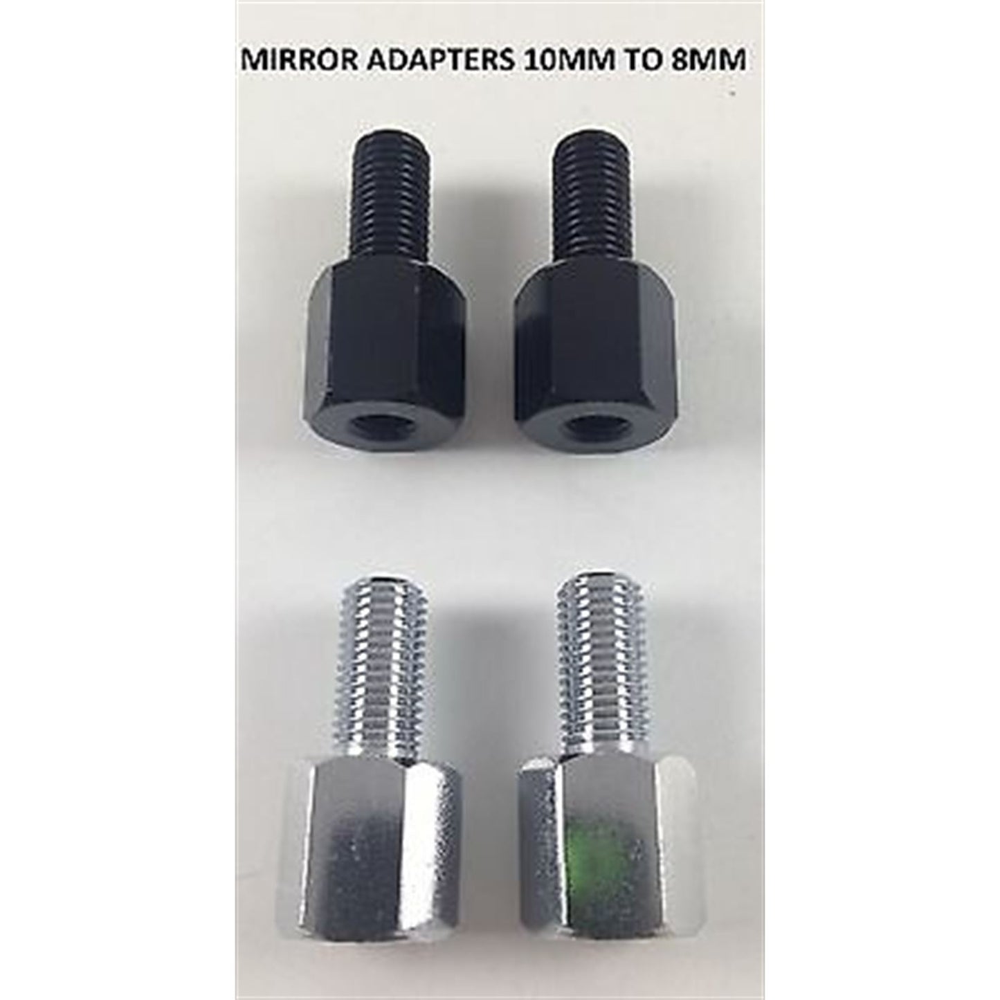 2FastMoto Mirror Adapters 10mm Mount to 8mm Mirror - Chrome 20-28110_624634
