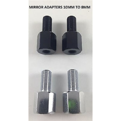 2FastMoto Mirror Adapters 10mm Mount to 8mm Mirror - Chrome 20-28110_624634