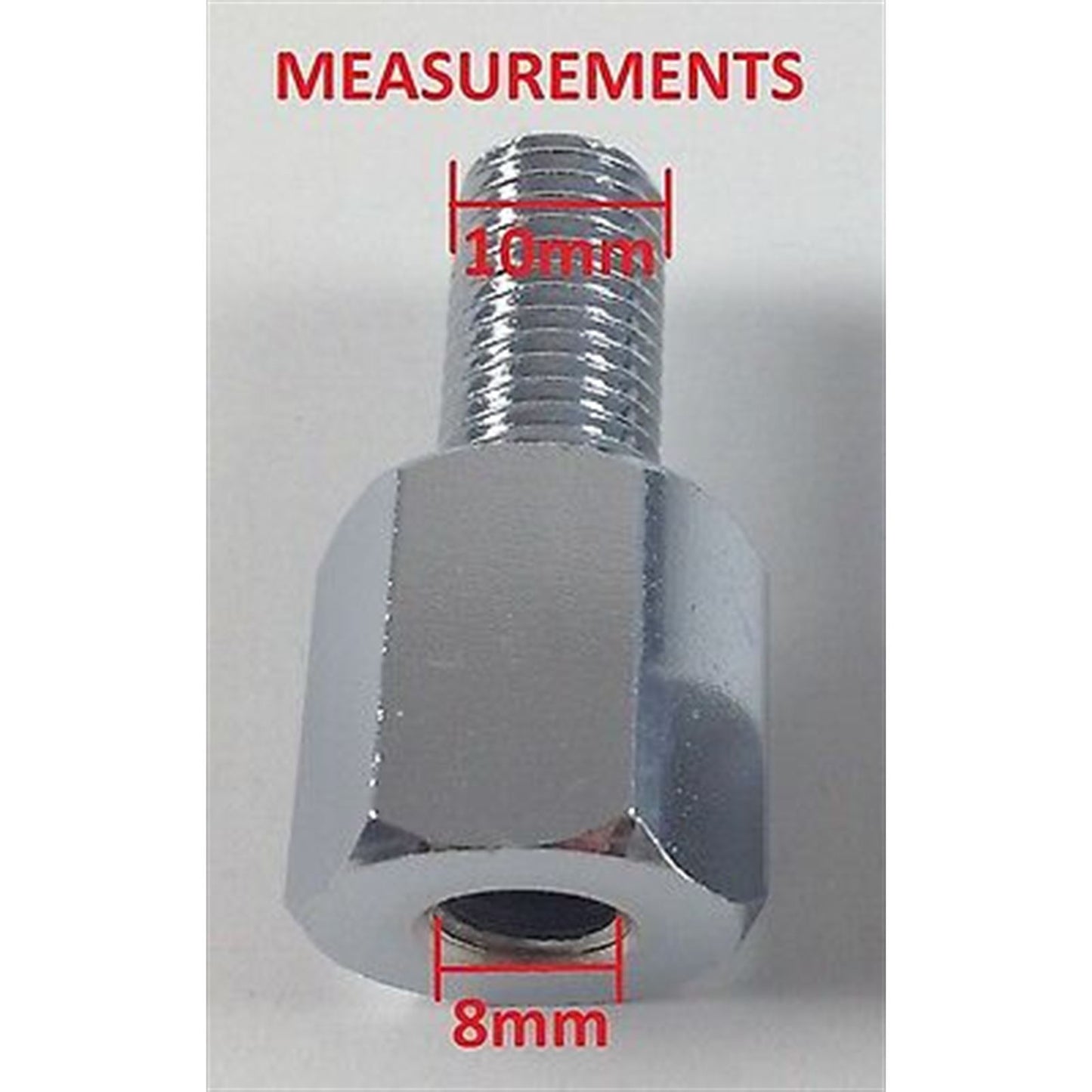 2FastMoto Mirror Adapters 10mm Mount to 8mm Mirror - Chrome 20-28110_624633