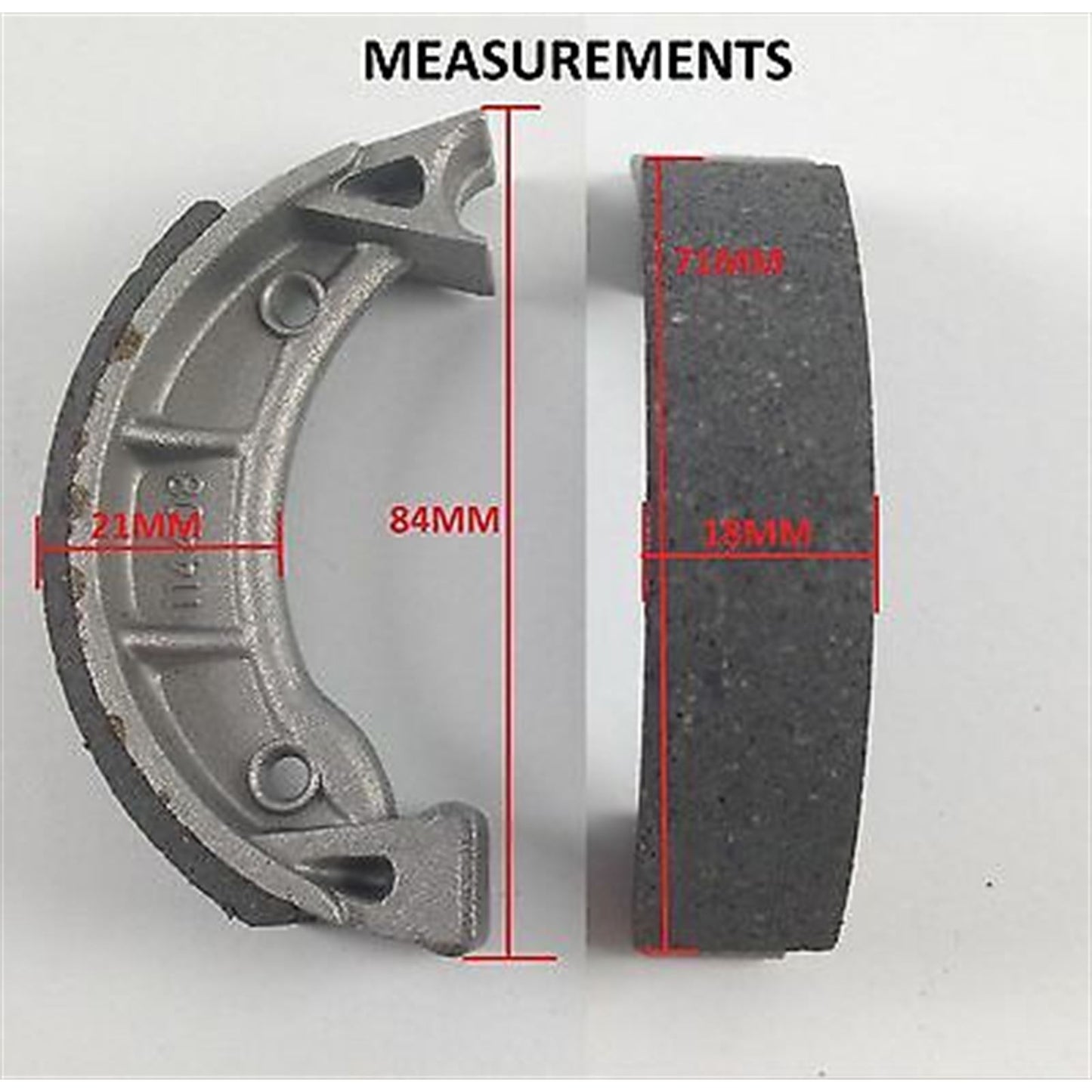 2FastMoto Tomos Brake Shoe Pads 90mm x 18mm  211.071_636654