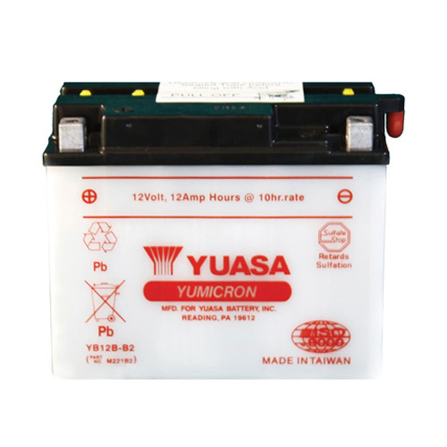 Yuasa Battery YB12B-B2 Conventional electrolyte Sold Separately YUAM221B2_555224