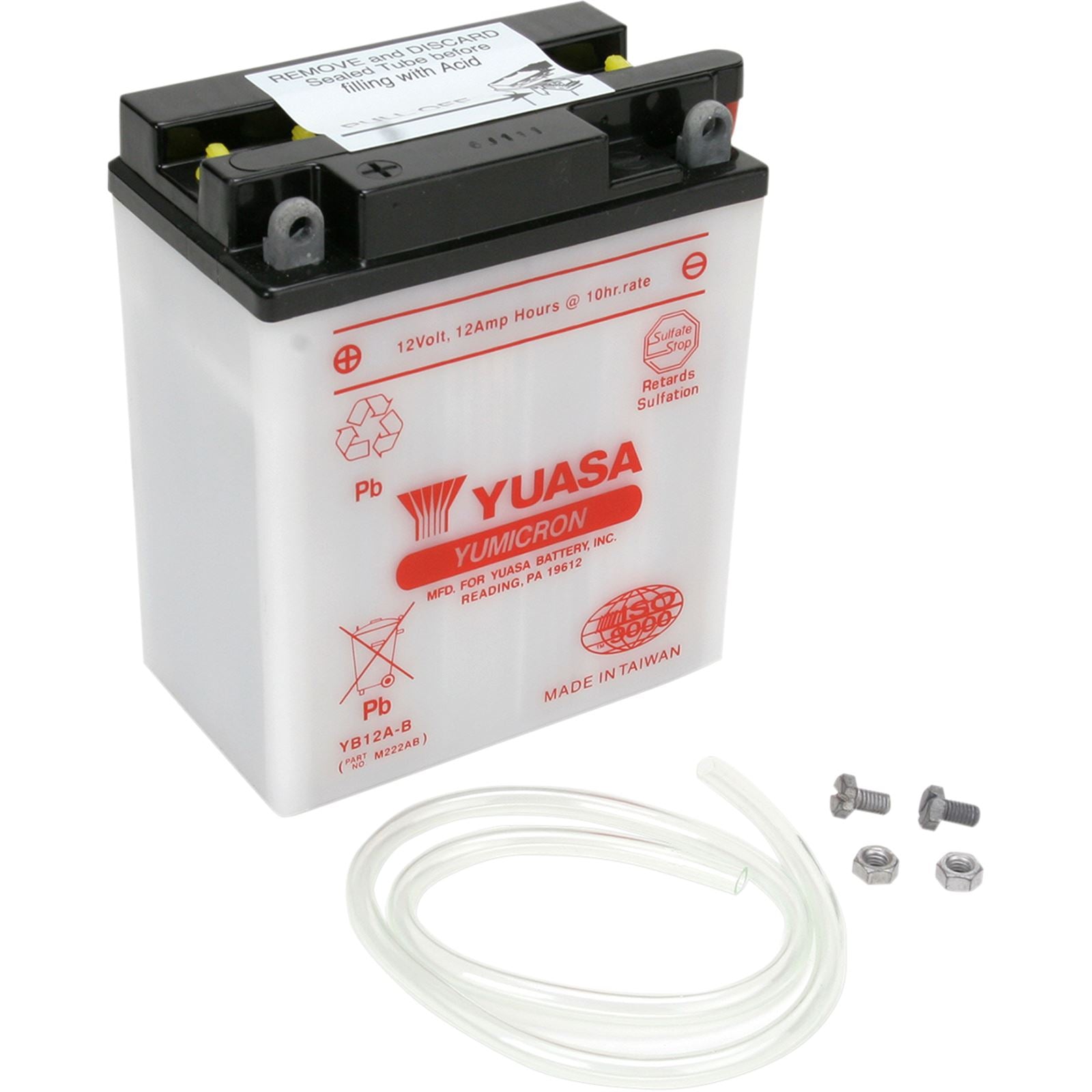 Yuasa Battery YB12A-B Conventional electrolyte Sold Separately YUAM222AB_501478