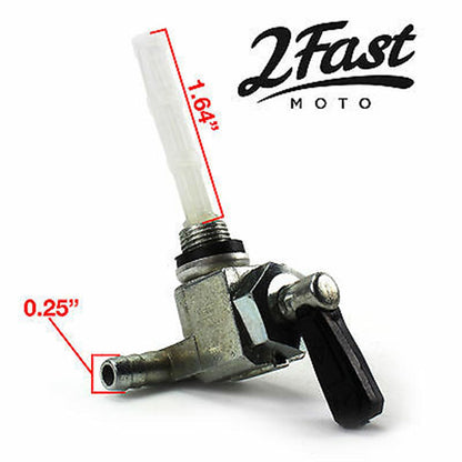 2FastMoto 10mm Fuel Tank Petcock Valve - Motobecane Peugeot Motron - 90 Degree 40v, 50v 403.300 / 403300_620675