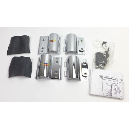 National Cycle Windshield Mounting Hardware Kit Chrome For Motorcycles '80-'10 KIT-CHM_1172288
