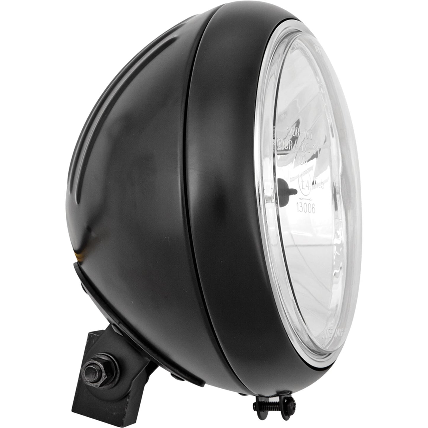 Harddrive 7" Headlight Grooved Shell Black L20-6084GDBE_27750